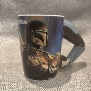 Star Wars Mandalorian Mug with Black and Blue Handle